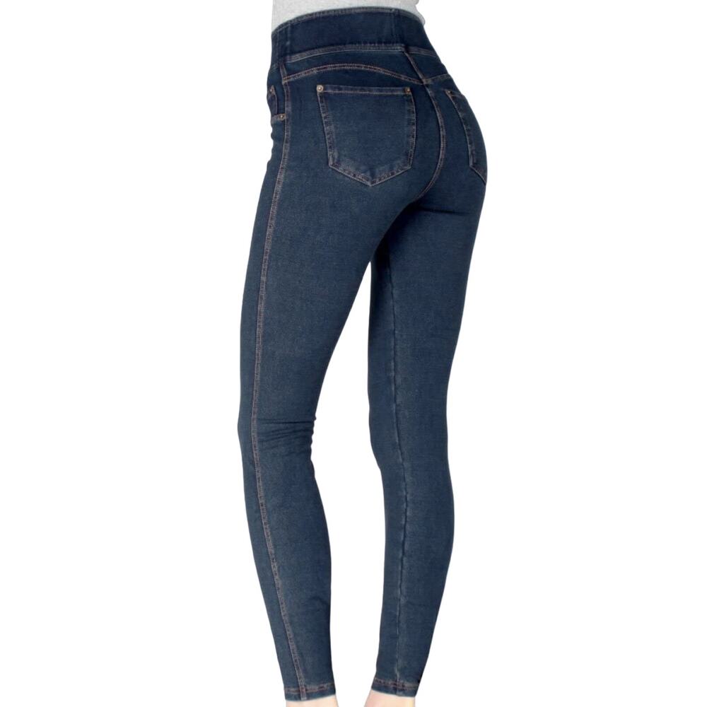 SlimMe Cotton Blend Denim Shaping Jean Leggings Blue Women's Size M/L MeMoi